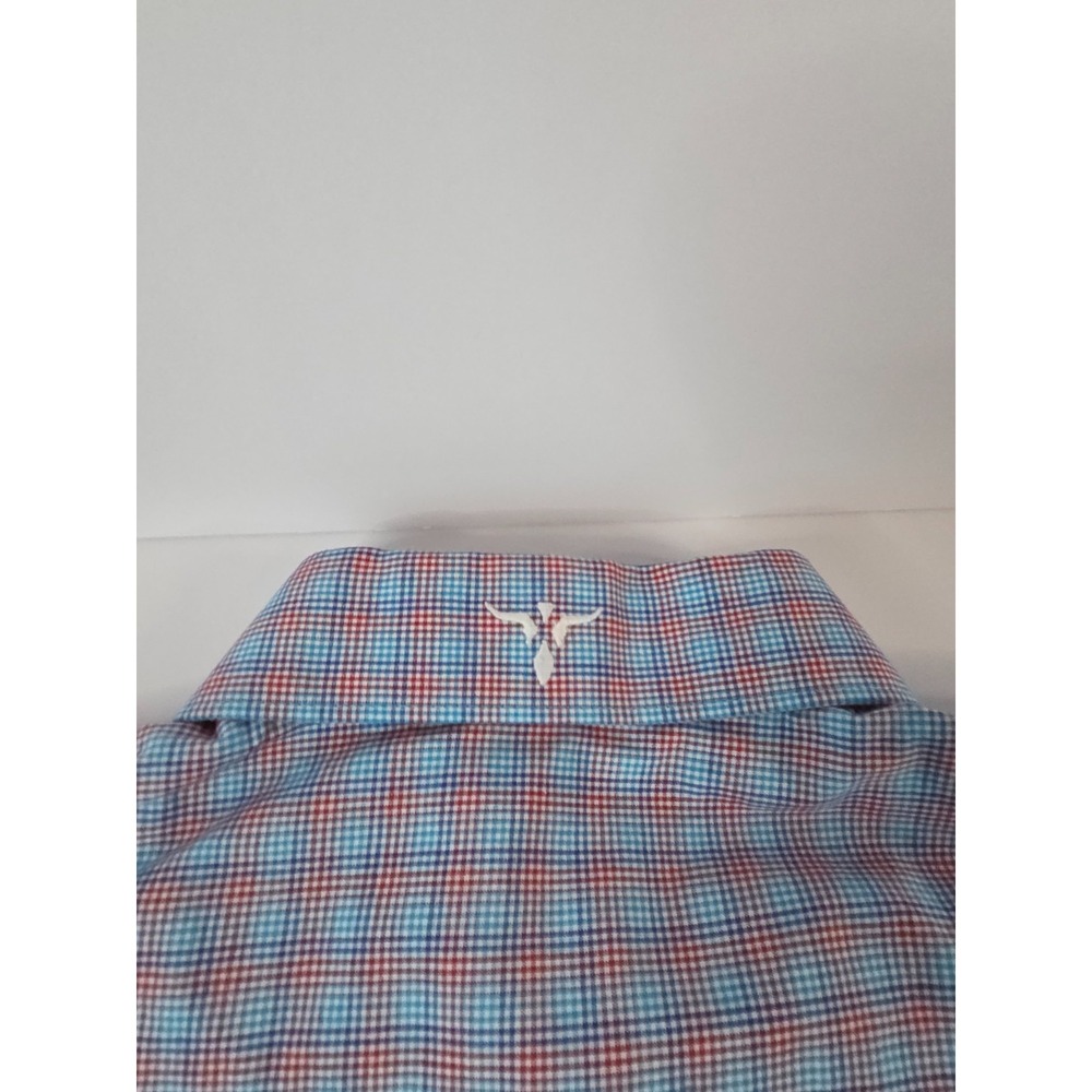 Wrangler 20X Shirt Mens Medium Blue Red Plaid Advanced Comfort Western Cowboy - Picture 4 of 7